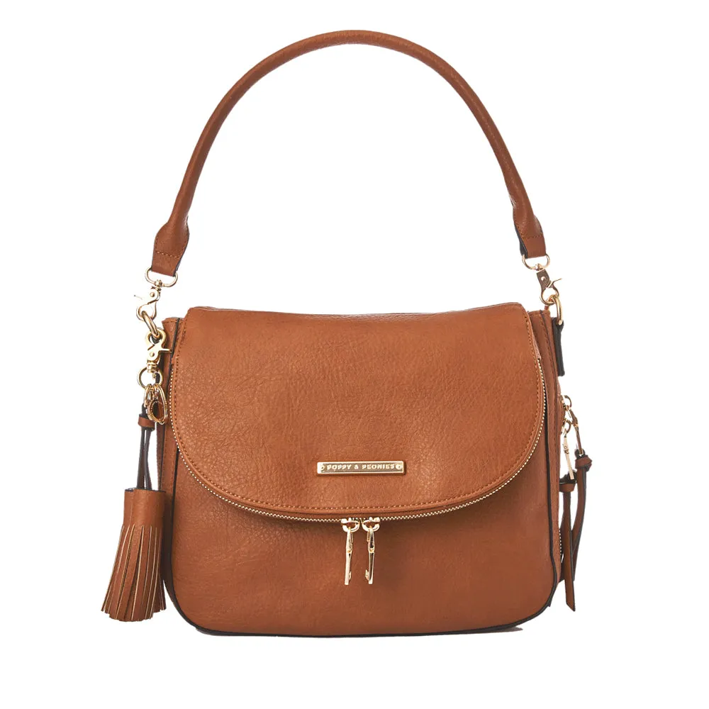 DOWNTOWN CROSSBODY cognac