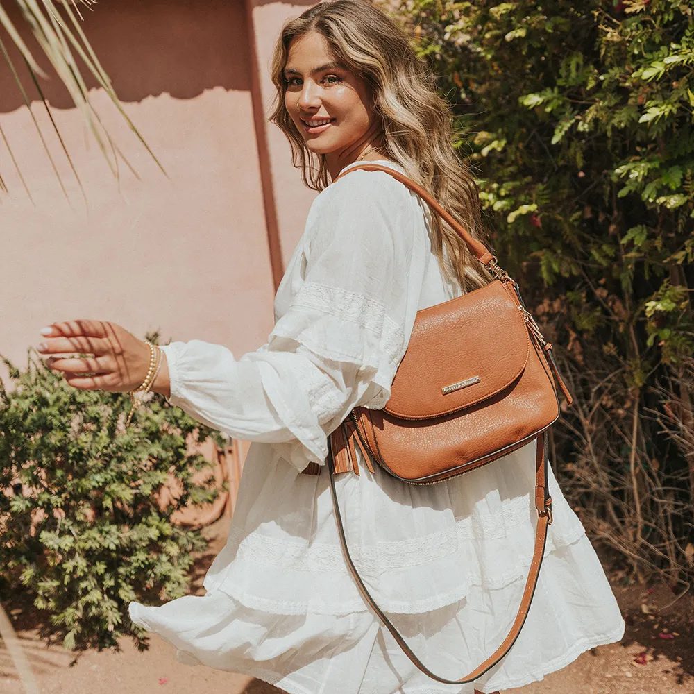 DOWNTOWN CROSSBODY cognac