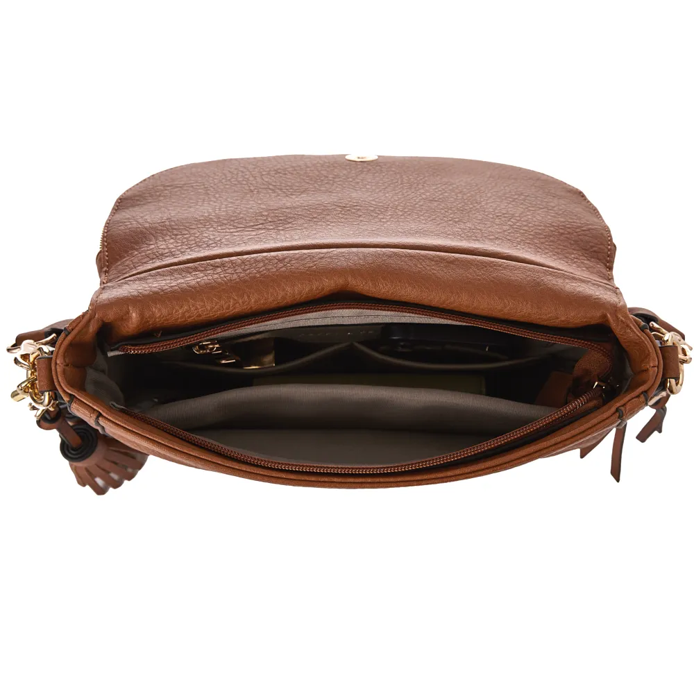 DOWNTOWN CROSSBODY cognac