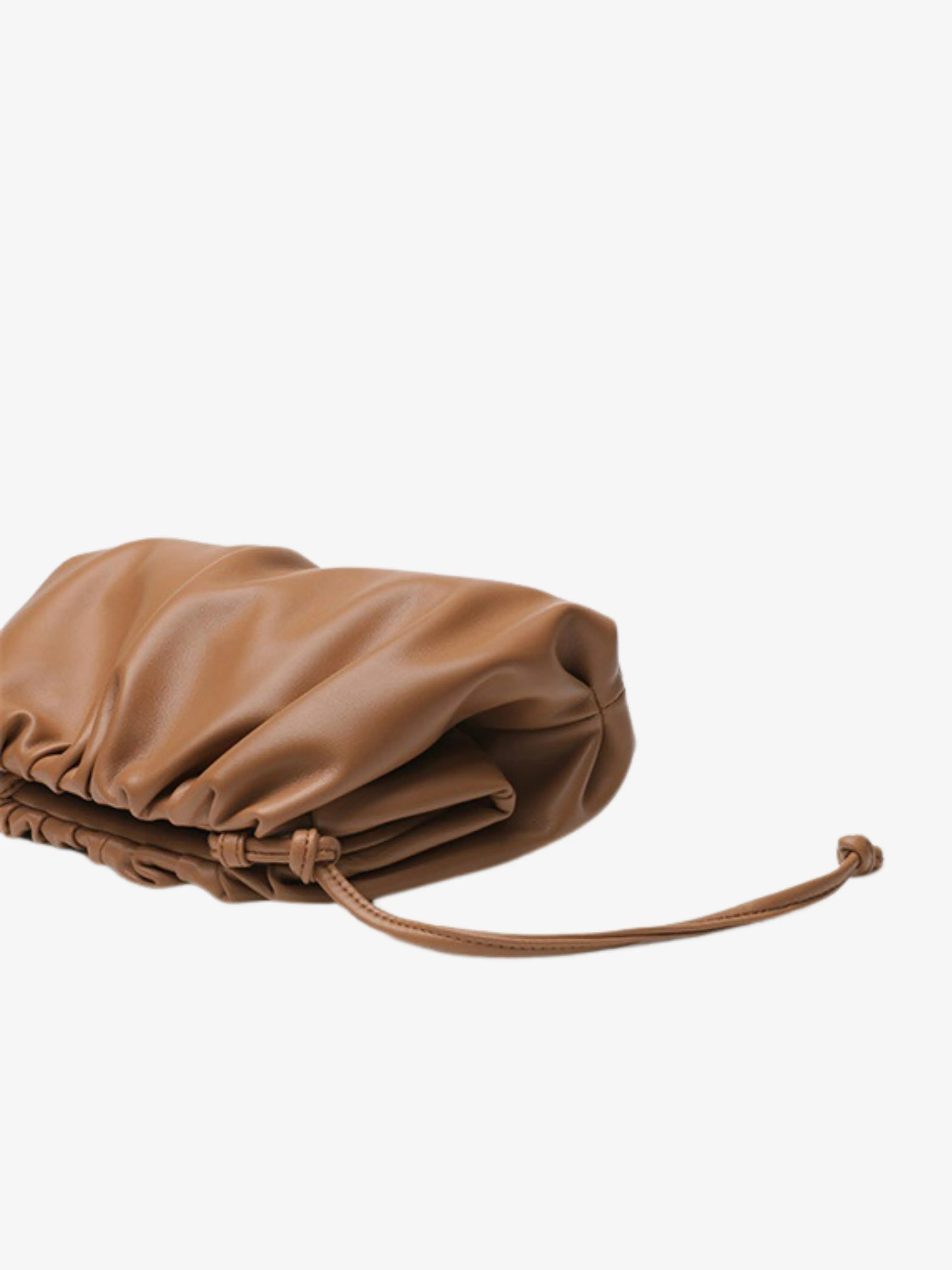 Drawstring Pouch Bag | Faux Leather | Convertible Crossbody Design