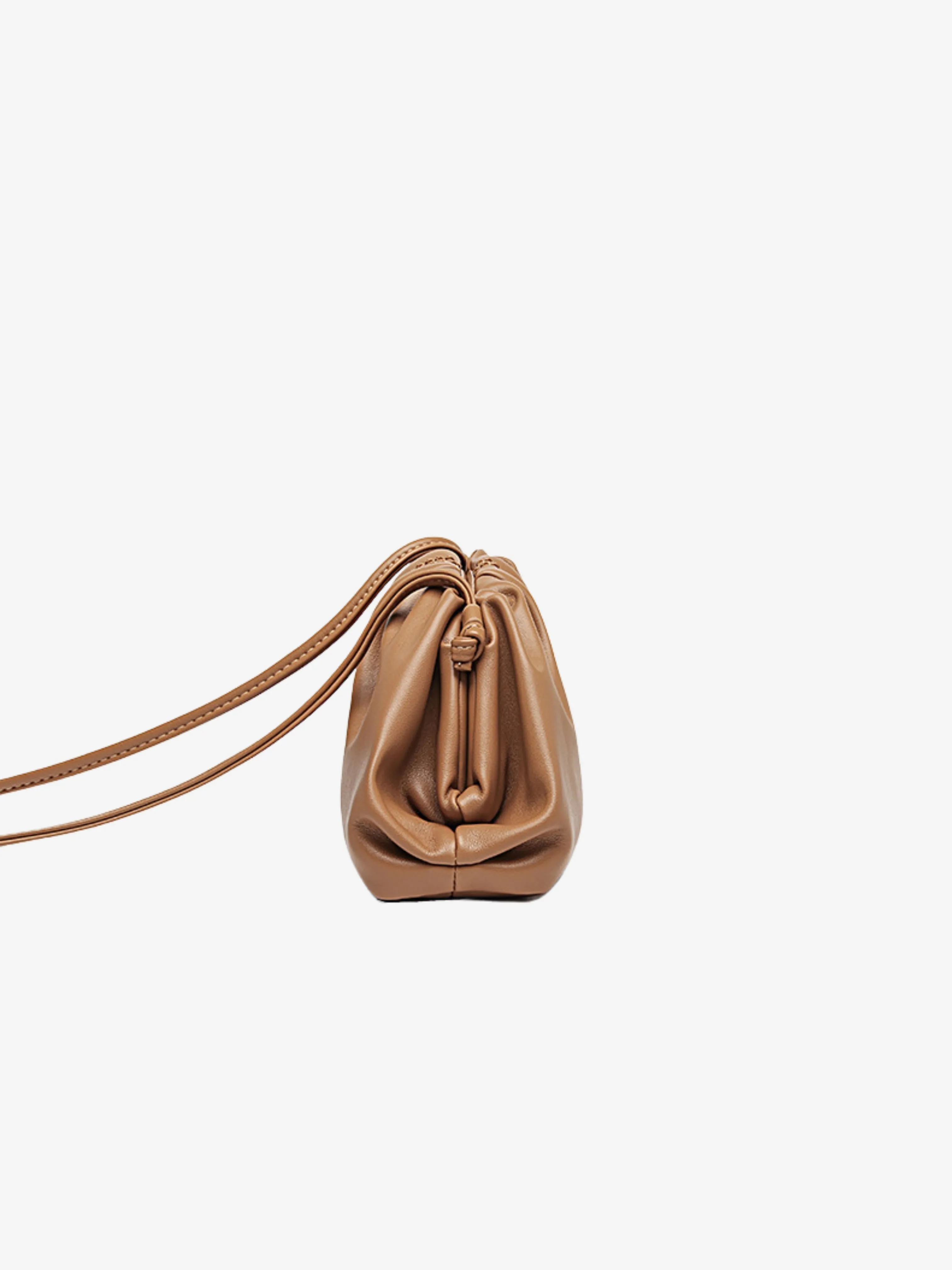 Drawstring Pouch Bag | Faux Leather | Convertible Crossbody Design