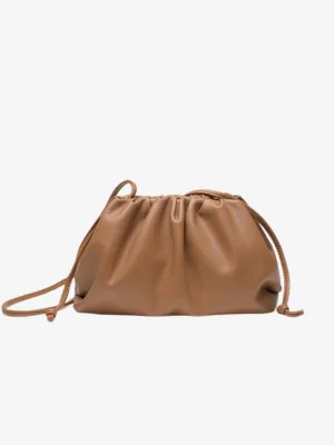 Drawstring Pouch Bag | Faux Leather | Convertible Crossbody Design