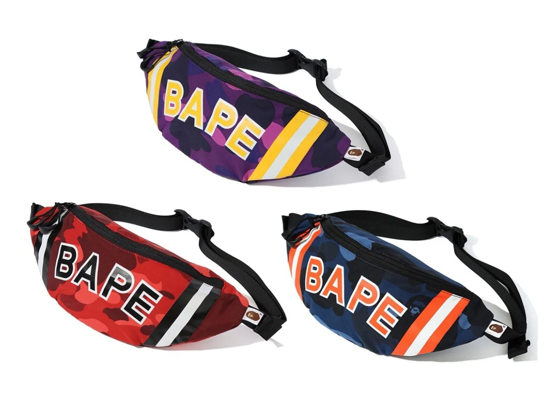DS! A Bathing Ape Bape Color Camo NBA Shoulder / Waist Bag