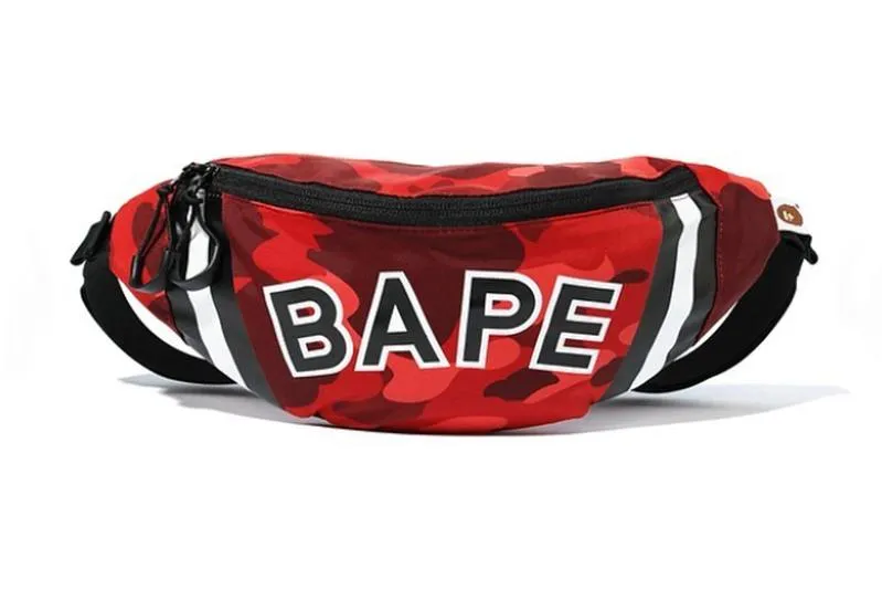 DS! A Bathing Ape Bape Color Camo NBA Shoulder / Waist Bag