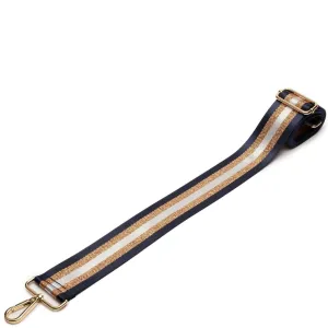 Elie Beaumont Bag Strap - Navy Copper Stripe