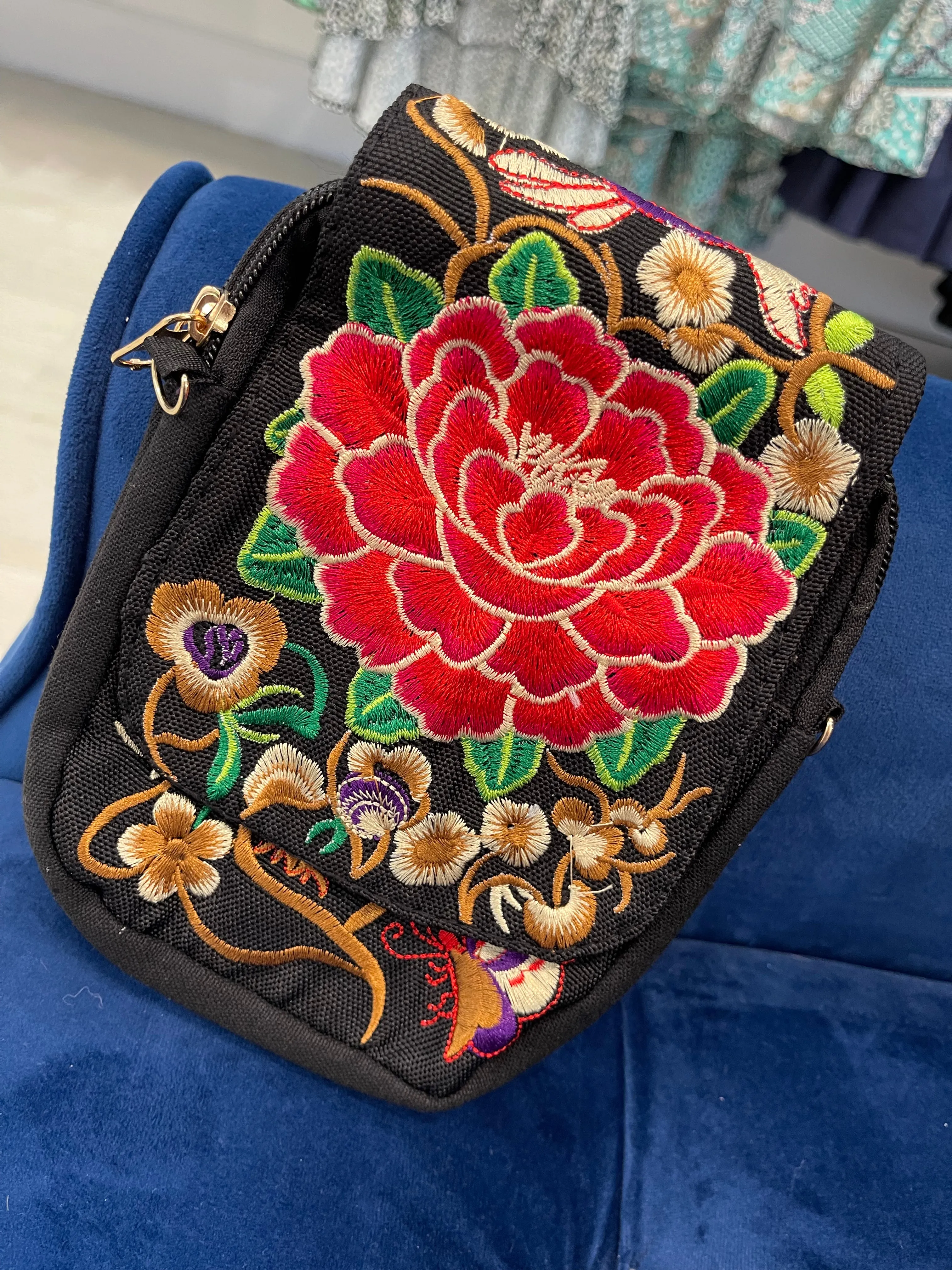 Embroidered Phone Bag