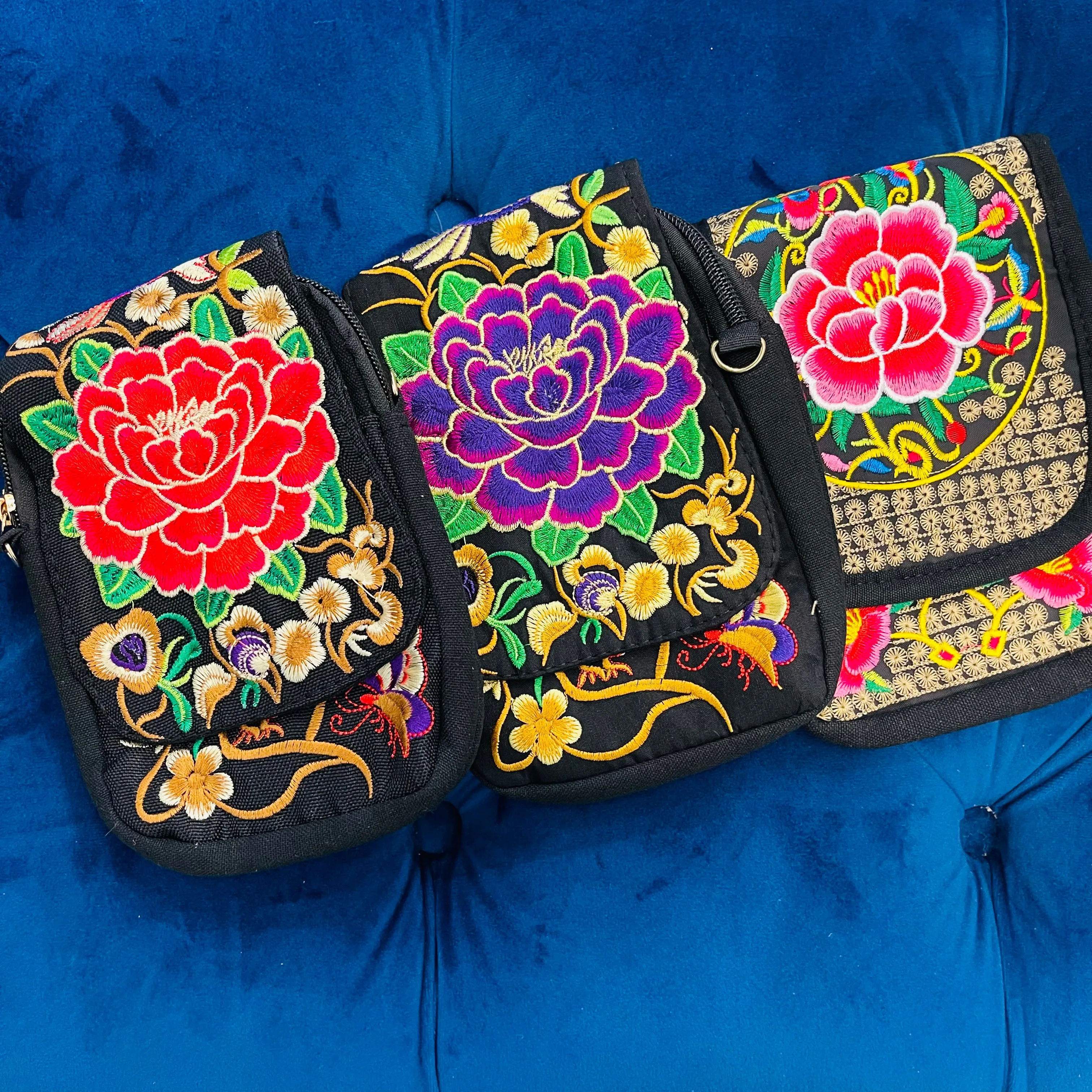Embroidered Phone Bag