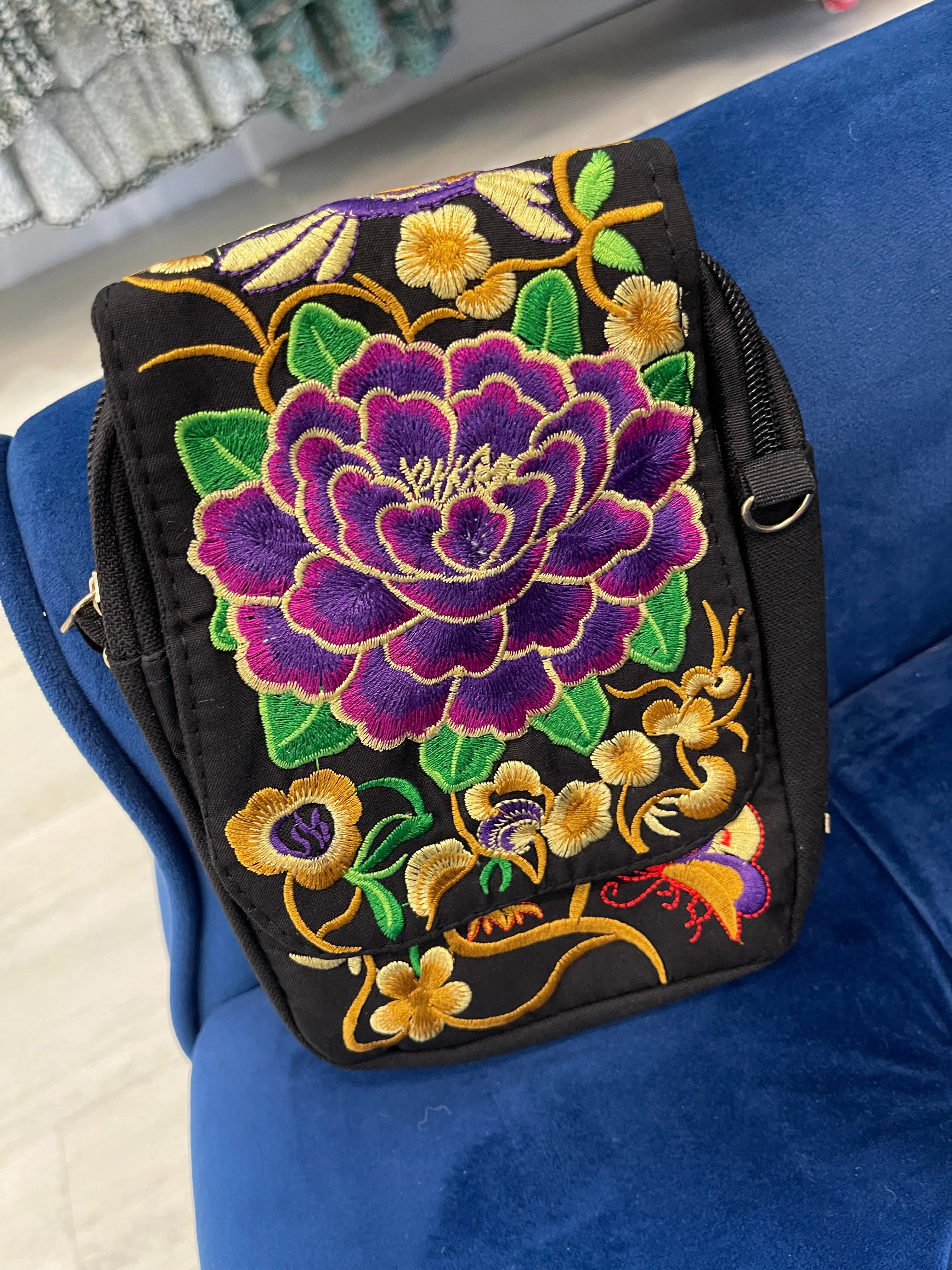 Embroidered Phone Bag