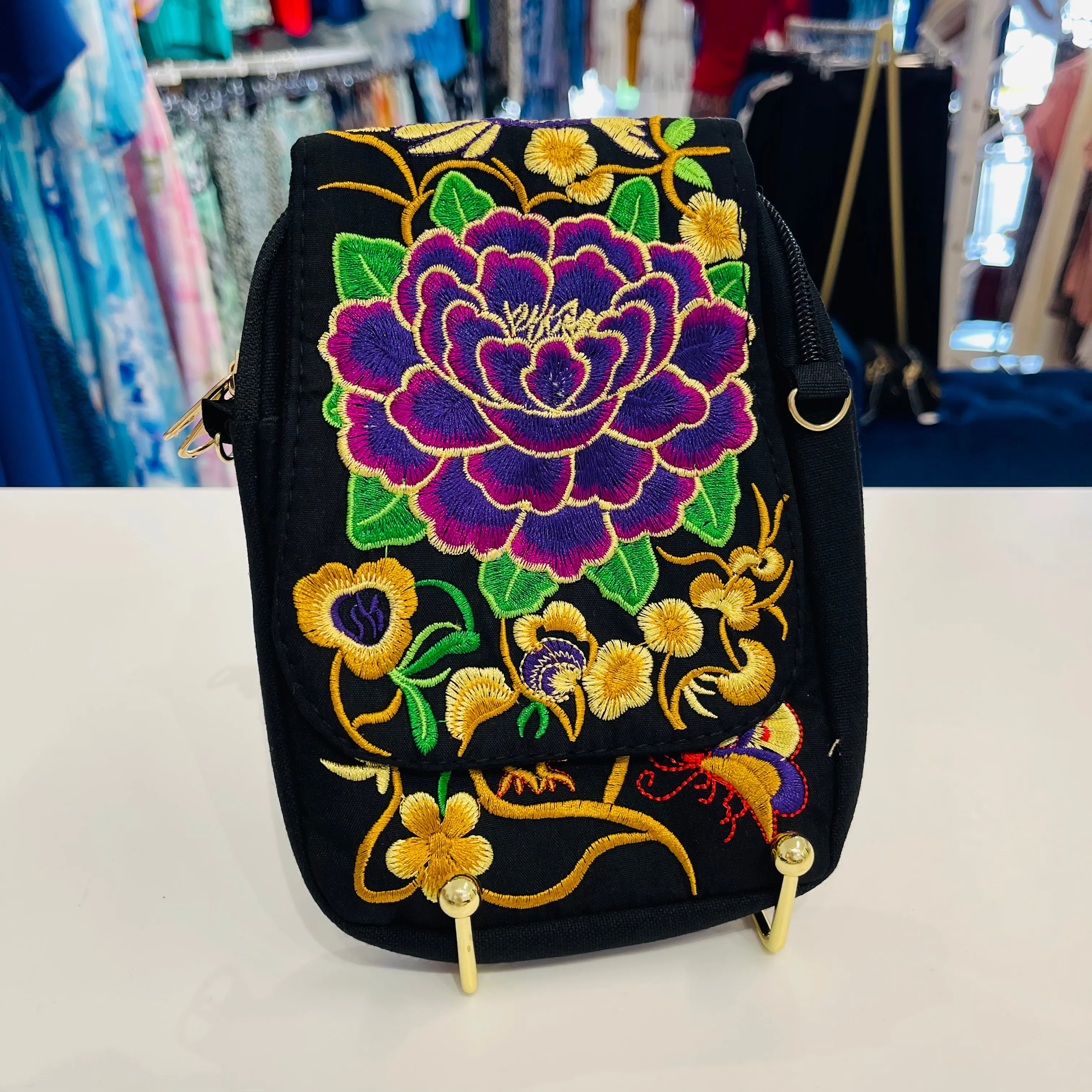 Embroidered Phone Bag