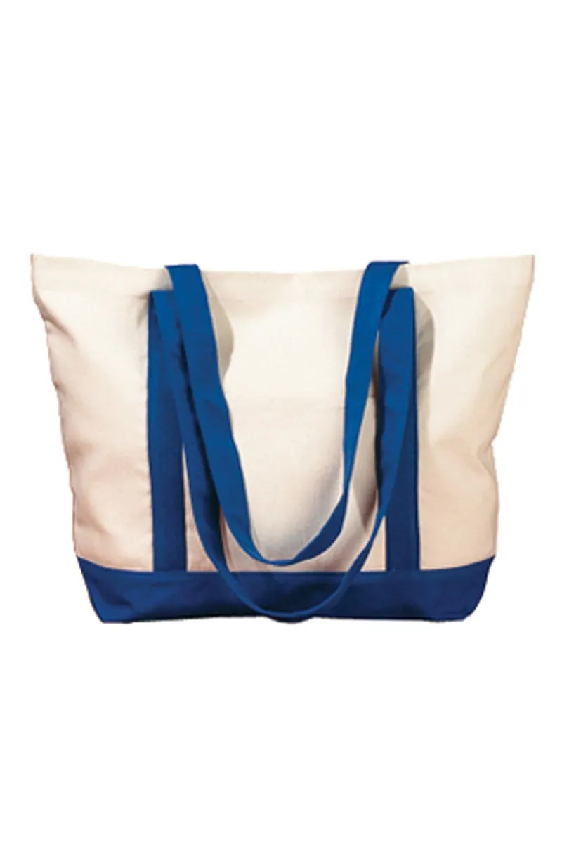 Embroidered Salty Canvas Boat Tote *Choose Thread Color