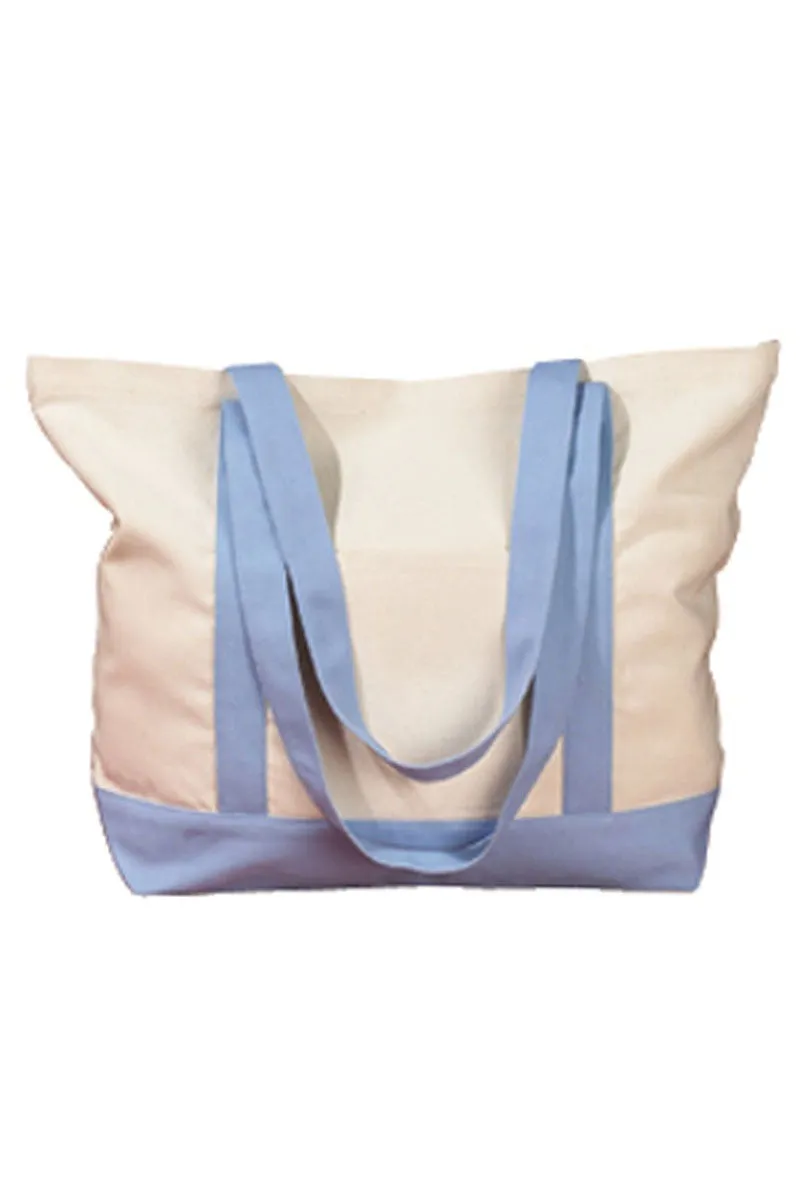 Embroidered Salty Canvas Boat Tote *Choose Thread Color
