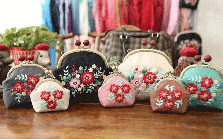 Embroidery Flowers Handbag