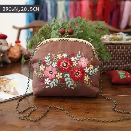 Embroidery Flowers Handbag