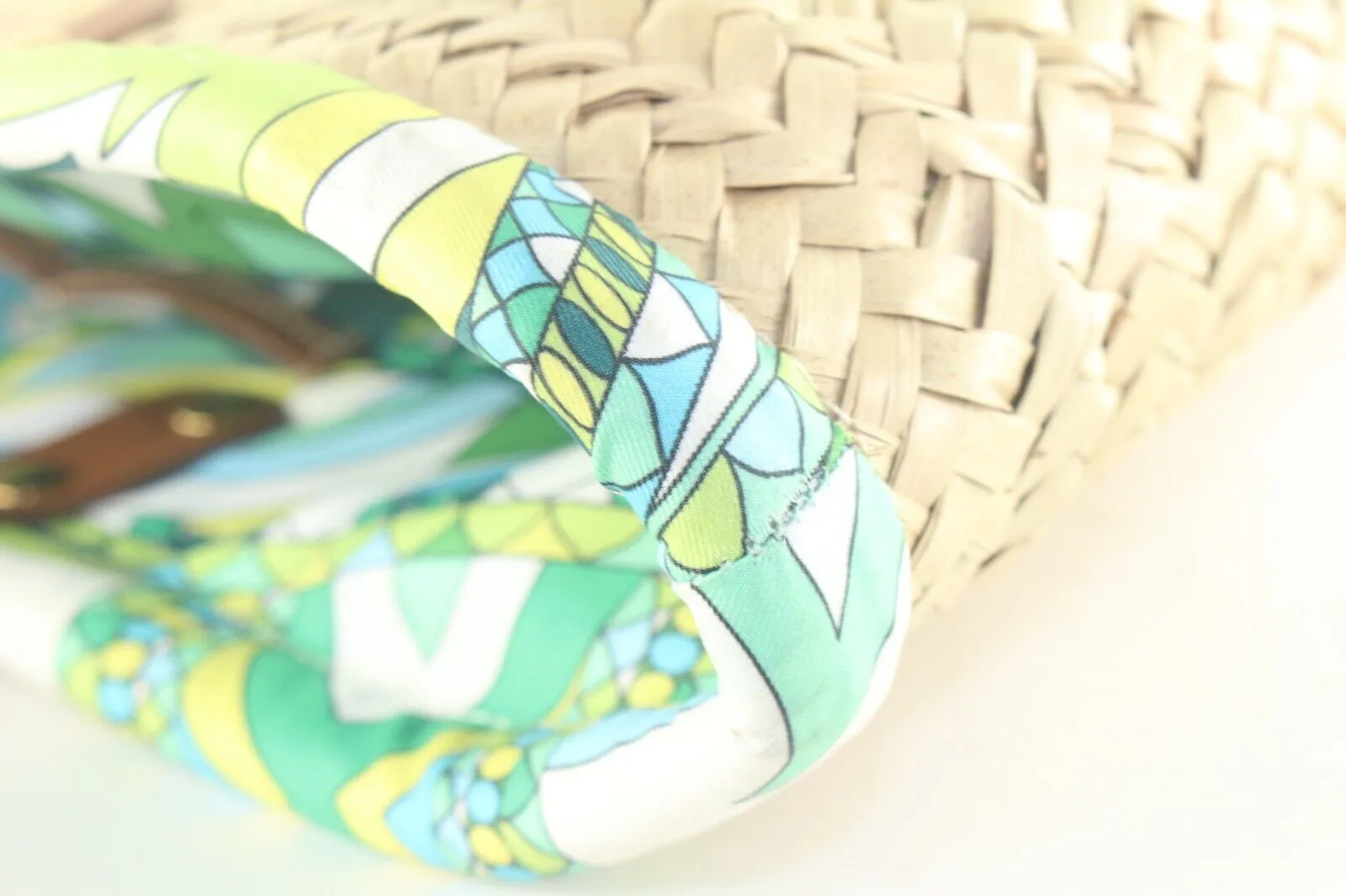 Emilio Pucci Wicker Basket Tote 1EP1026K