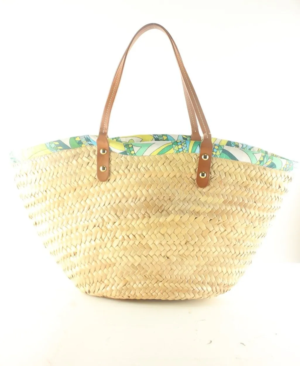 Emilio Pucci Wicker Basket Tote 1EP1026K