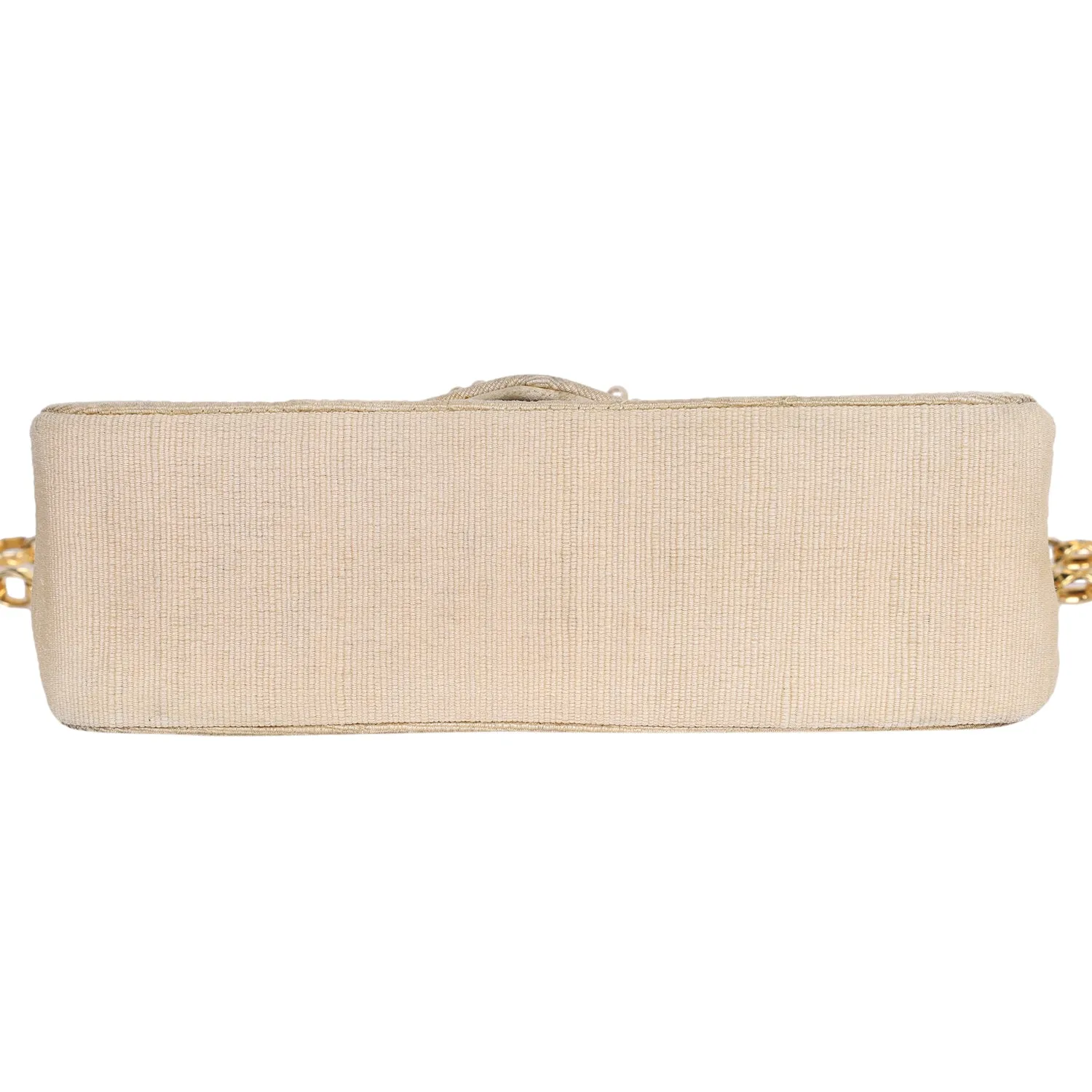 Envelope Front Flap Beige Fabric Cross body Bag