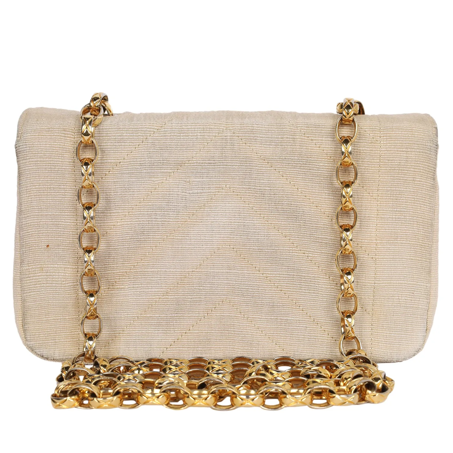 Envelope Front Flap Beige Fabric Cross body Bag