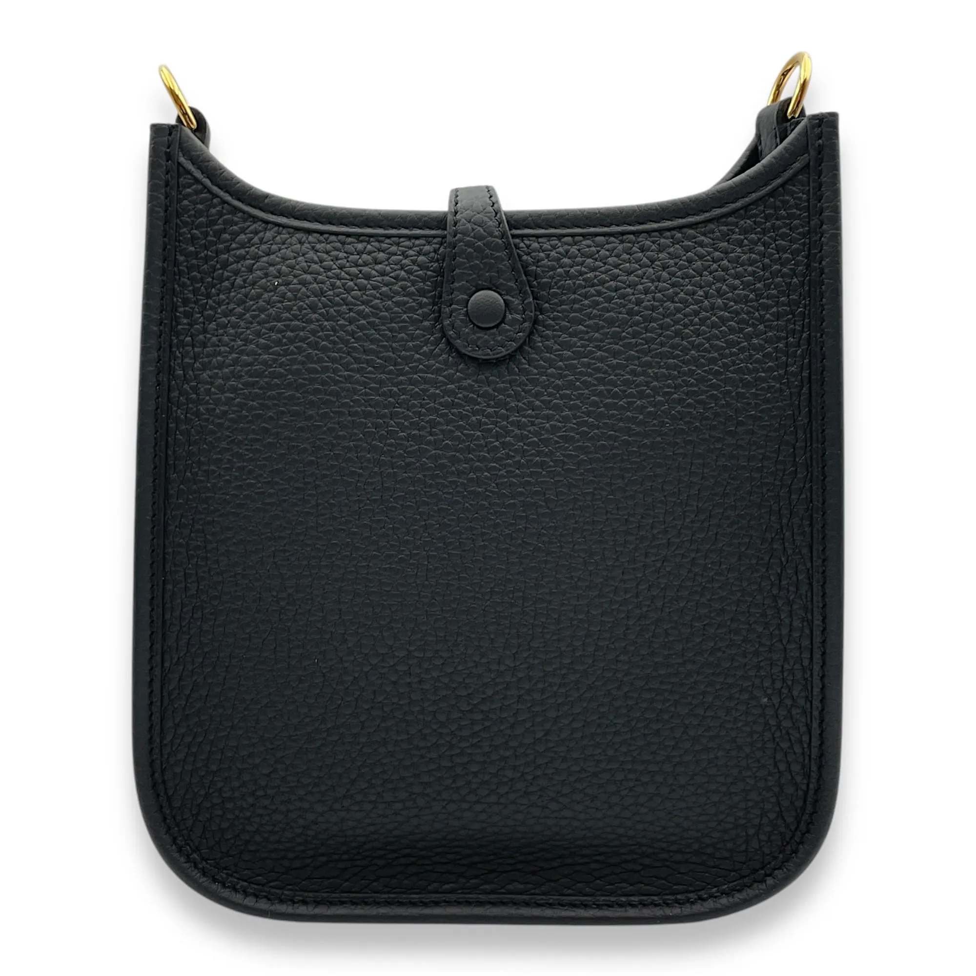 Evelyne Mini Black in Clemence, Gold hardware