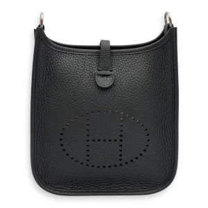 Evelyne Mini Black in Clemence, Palladium hardware