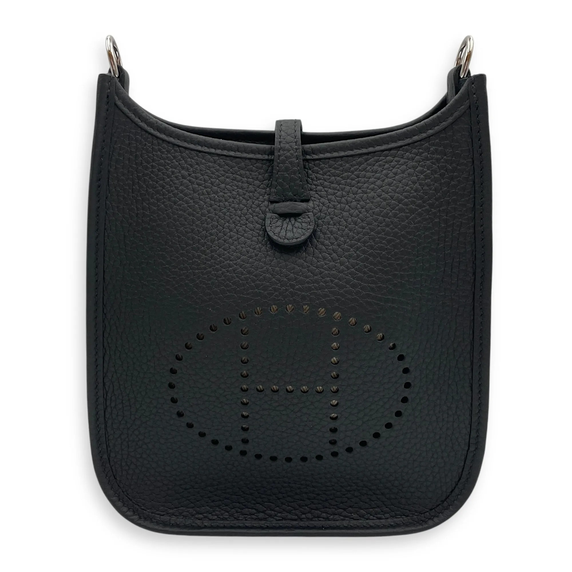 Evelyne Mini Black in Clemence, Palladium hardware