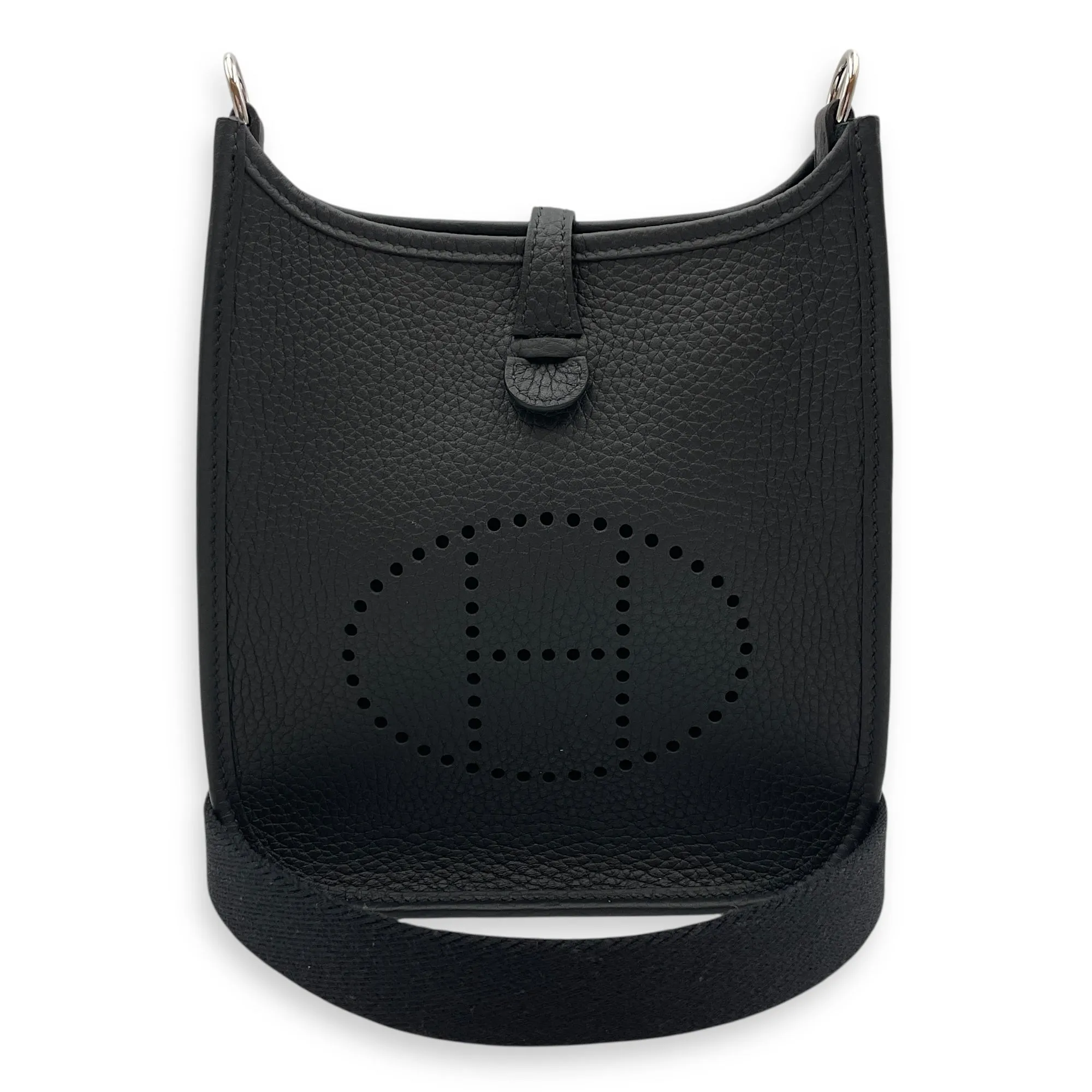 Evelyne Mini Black in Clemence, Palladium hardware