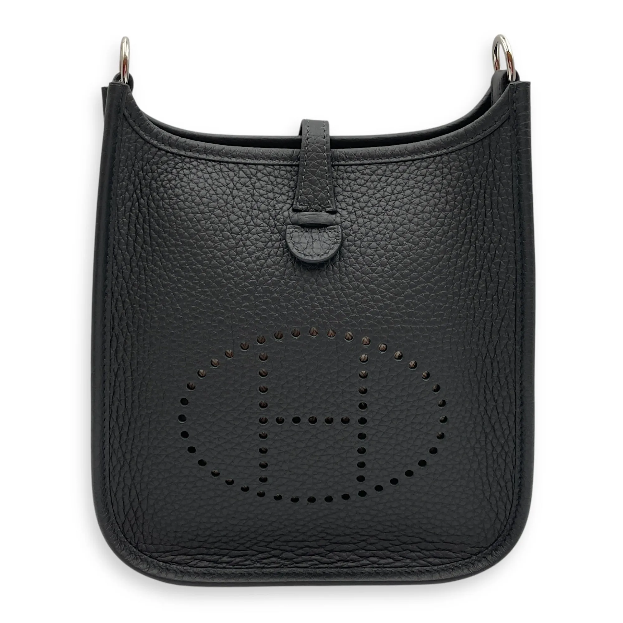 Evelyne Mini Black in Clemence, Palladium hardware