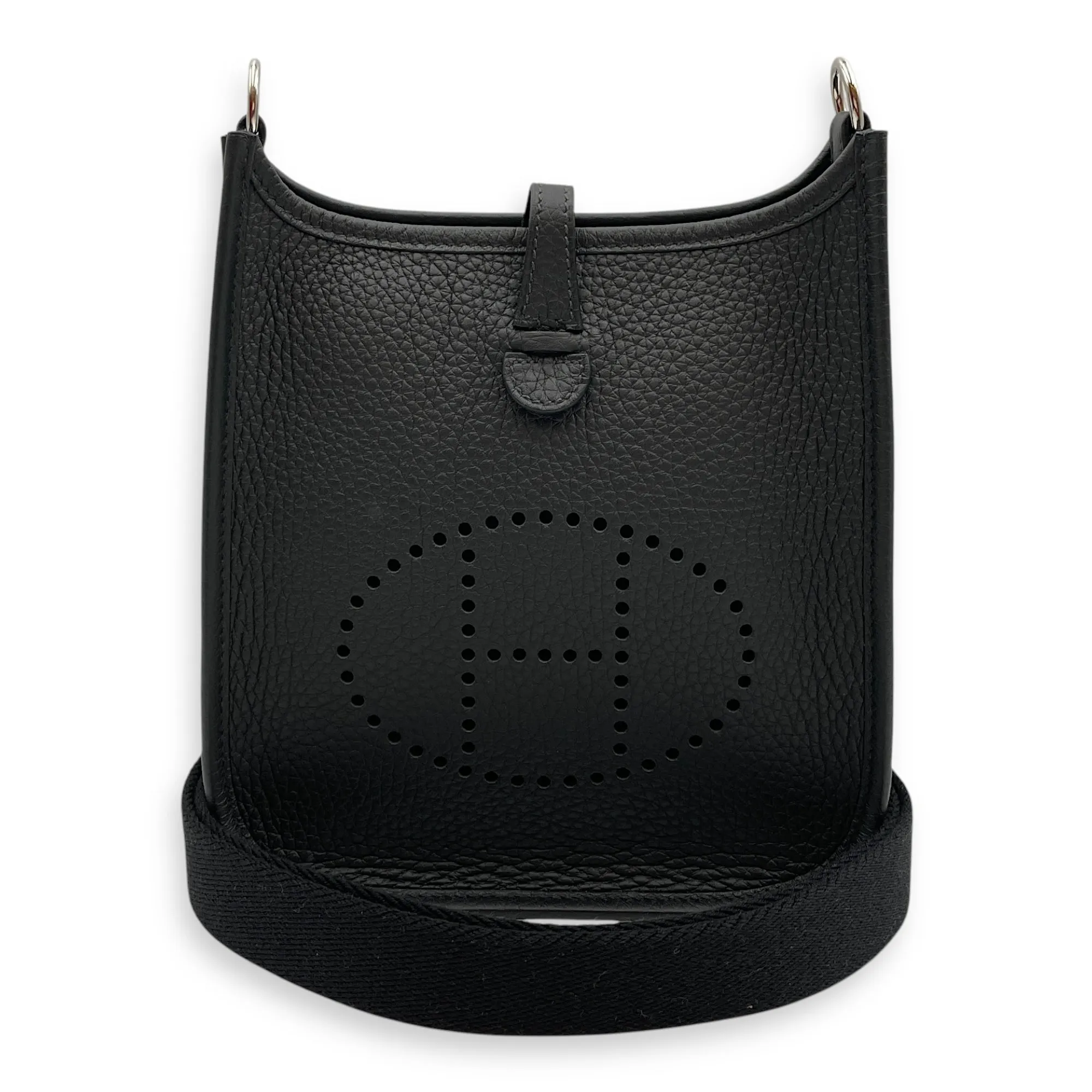 Evelyne Mini Black in Clemence, Palladium hardware