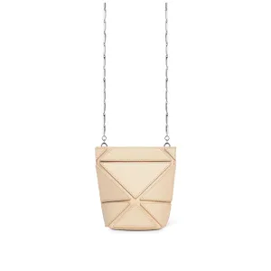 Facet Micro Plus Foldable Crossbody Bag - Nude