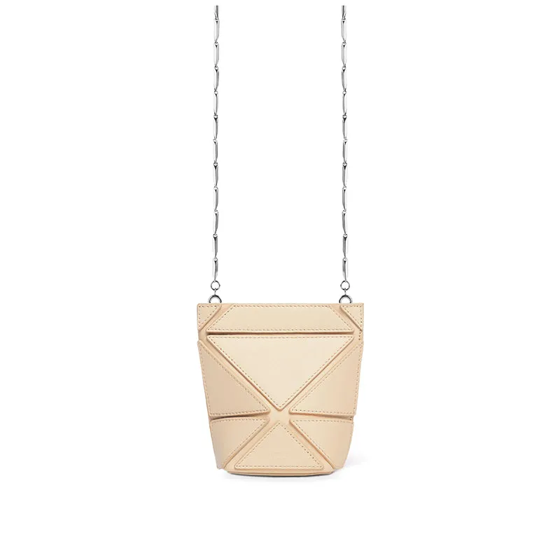 Facet Micro Plus Foldable Crossbody Bag - Nude