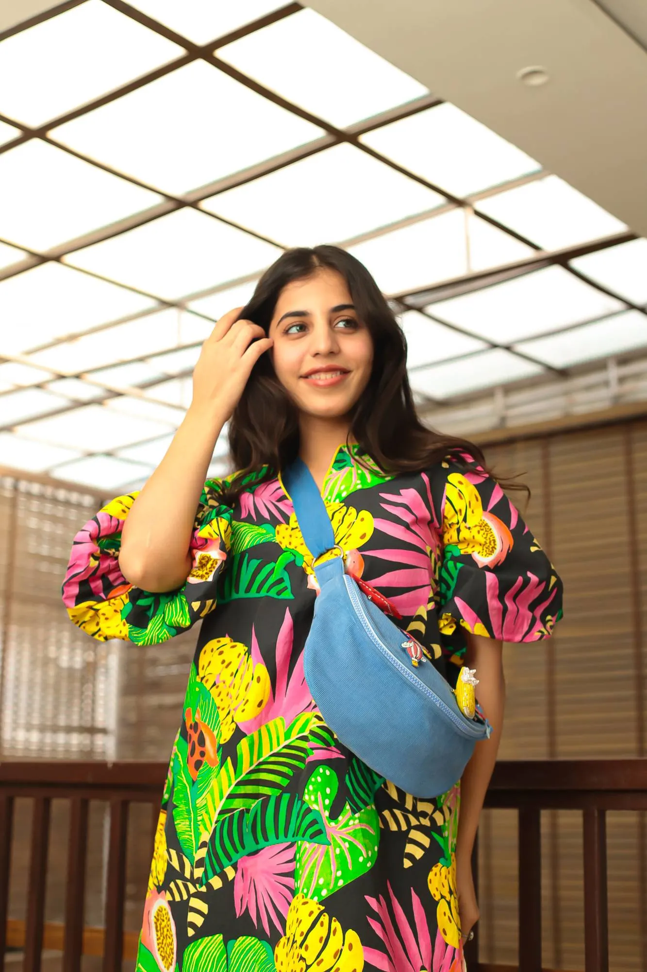 Fanny Bag with Embroidered Brooches for Women