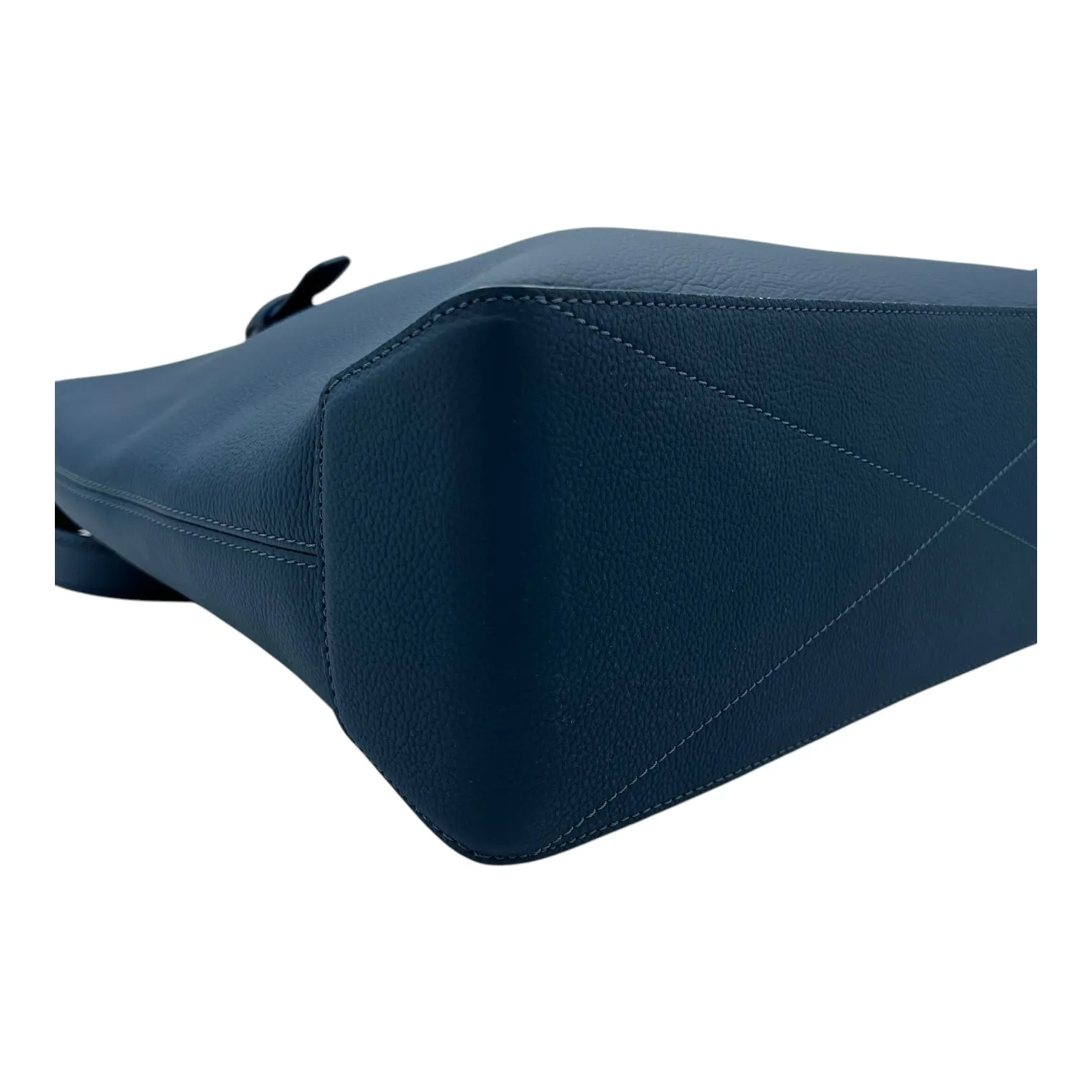 Fastline Tote Bag Blue in Taurillon Leather, Lacquered Metal hardware