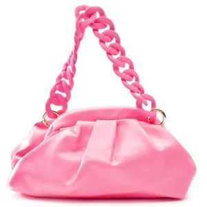 Faux Leather Crossbody Chain Bag