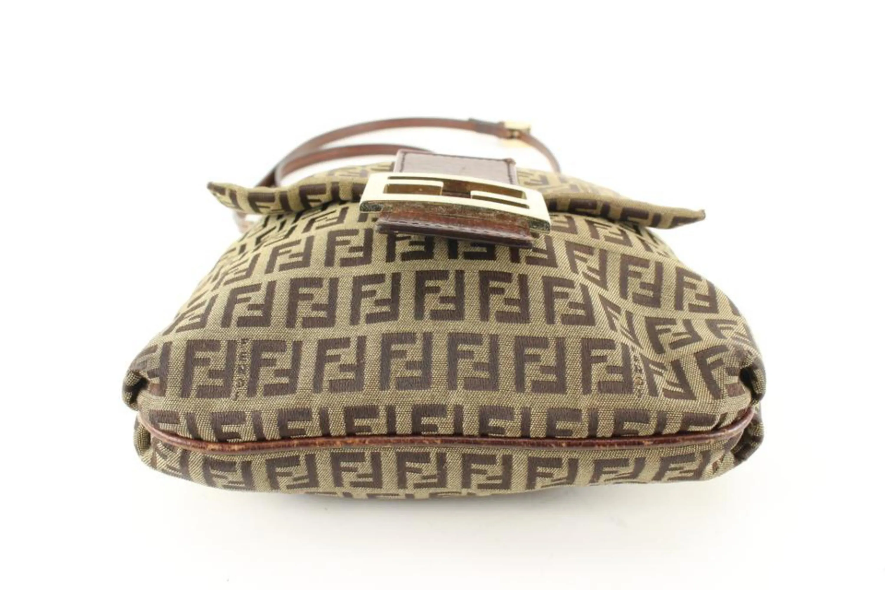 Fendi Brown Monogram FF Zucchino Mamma Crossbody 53f628s