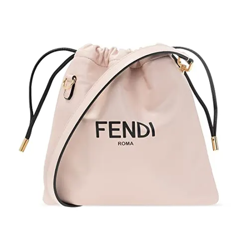 Fendi Roma Sack Pink Leather Drawstring Pouch Crossbody Bag 8BT337