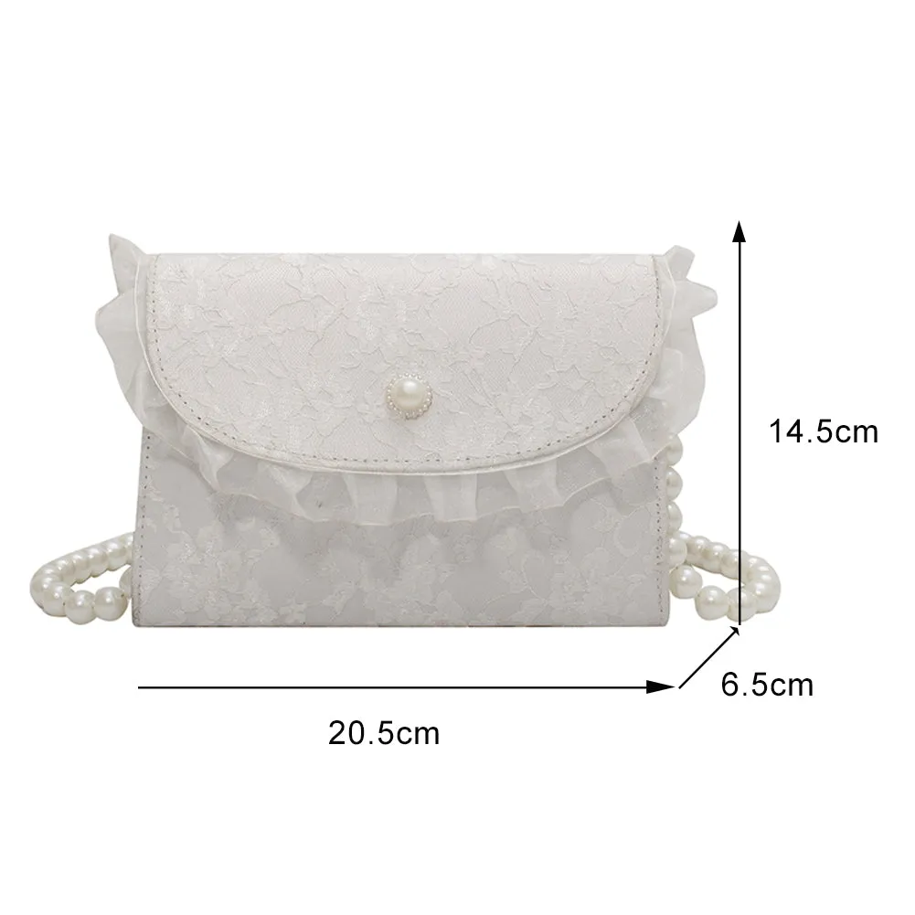 Floral Embroidered Lace Crossbody Bag