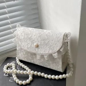 Floral Embroidered Lace Crossbody Bag