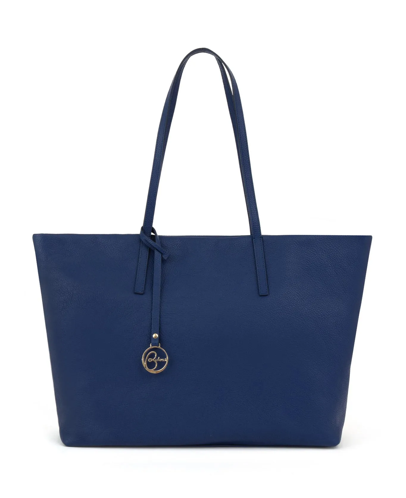 Frida tote leather bag blue denim