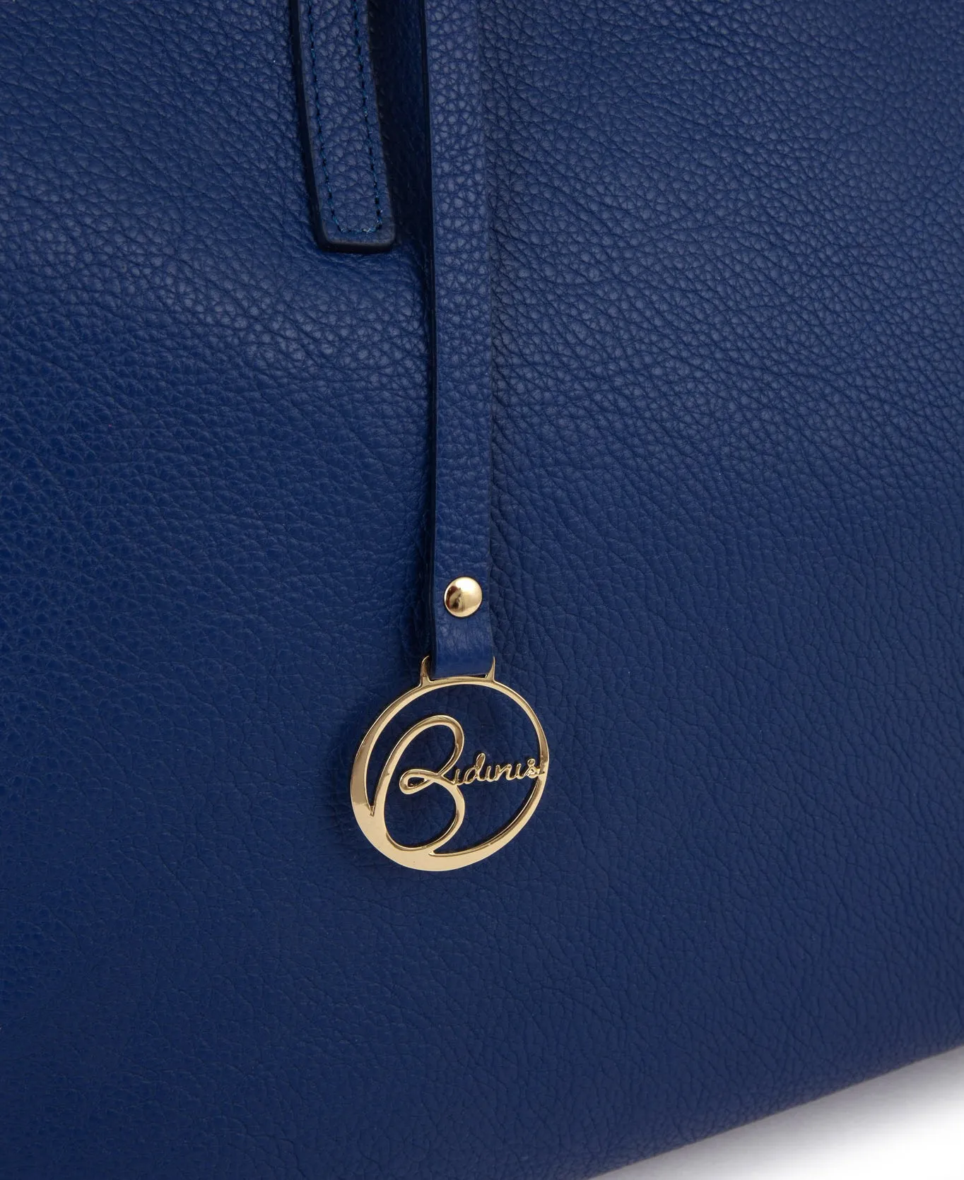 Frida tote leather bag blue denim