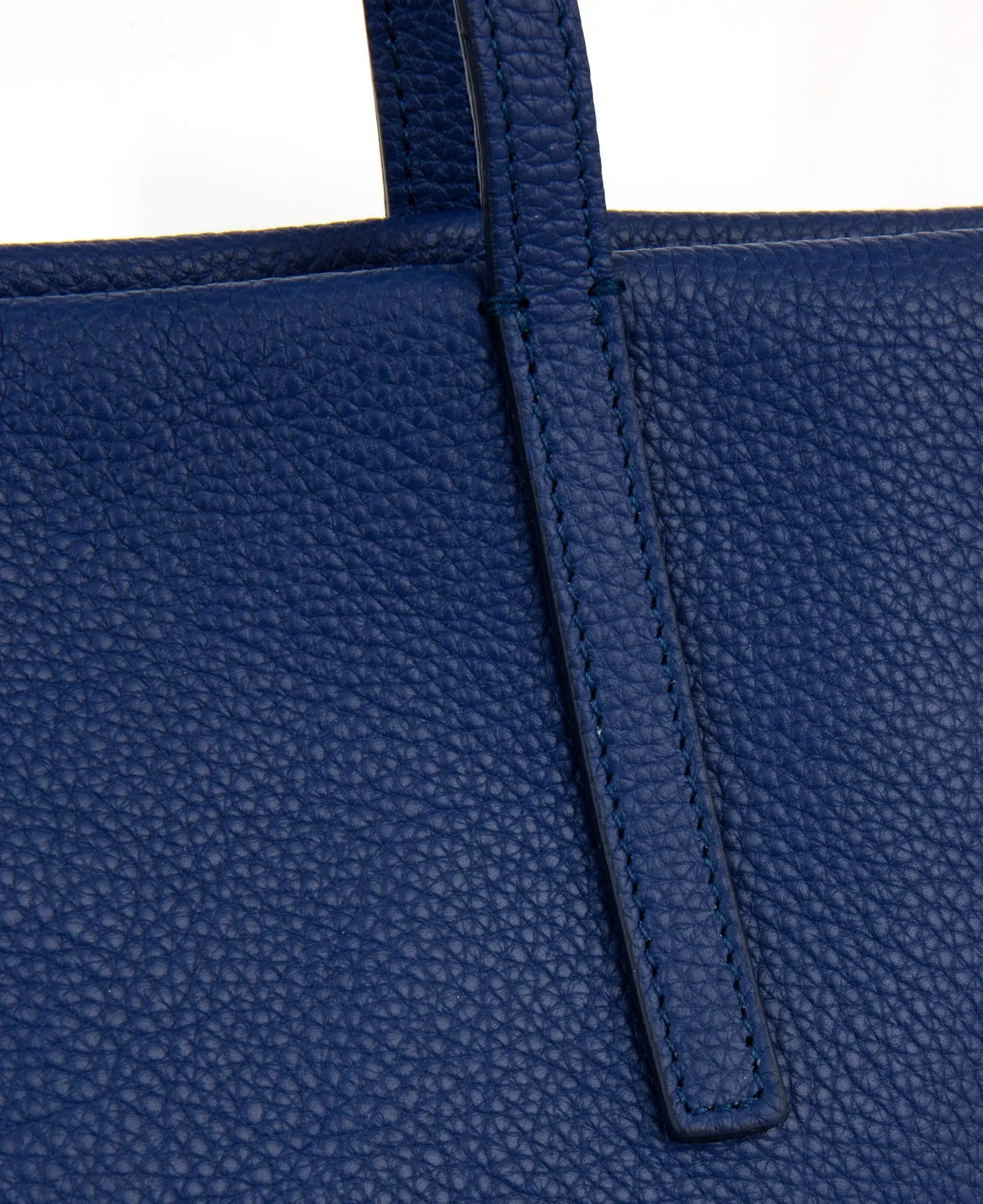 Frida tote leather bag blue denim