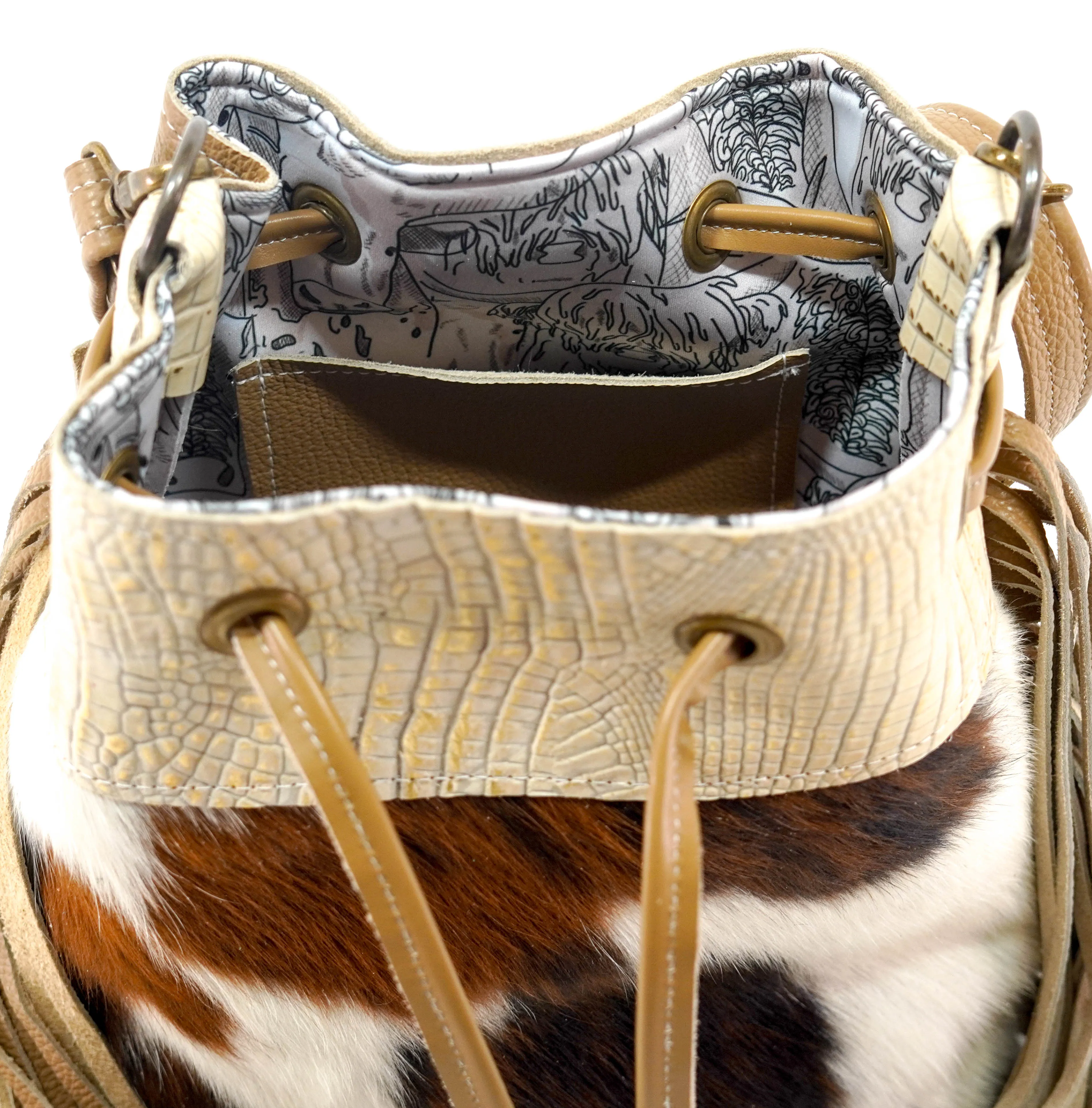 Gabby - Tricolor w/ Ivory Croc