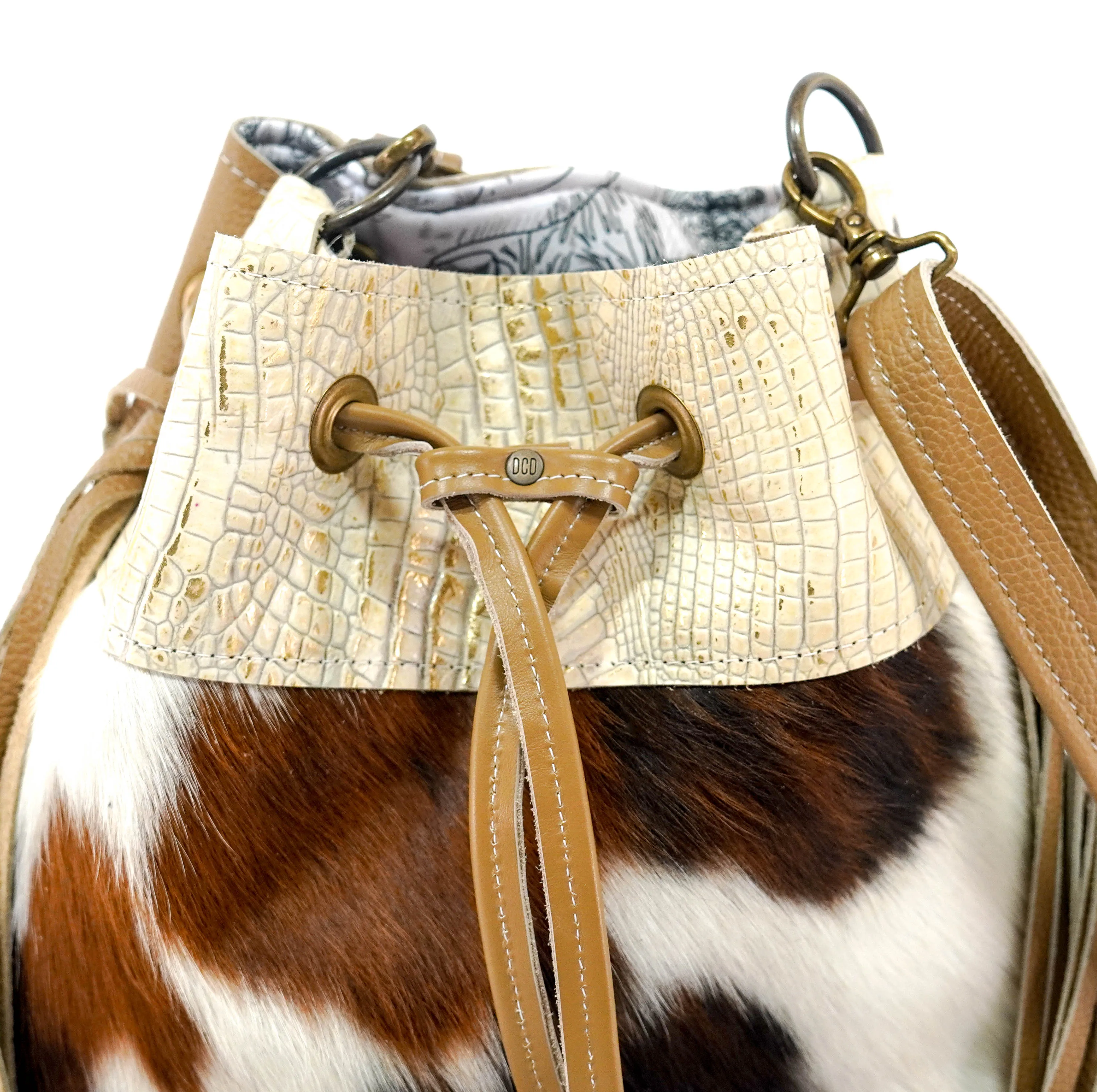 Gabby - Tricolor w/ Ivory Croc