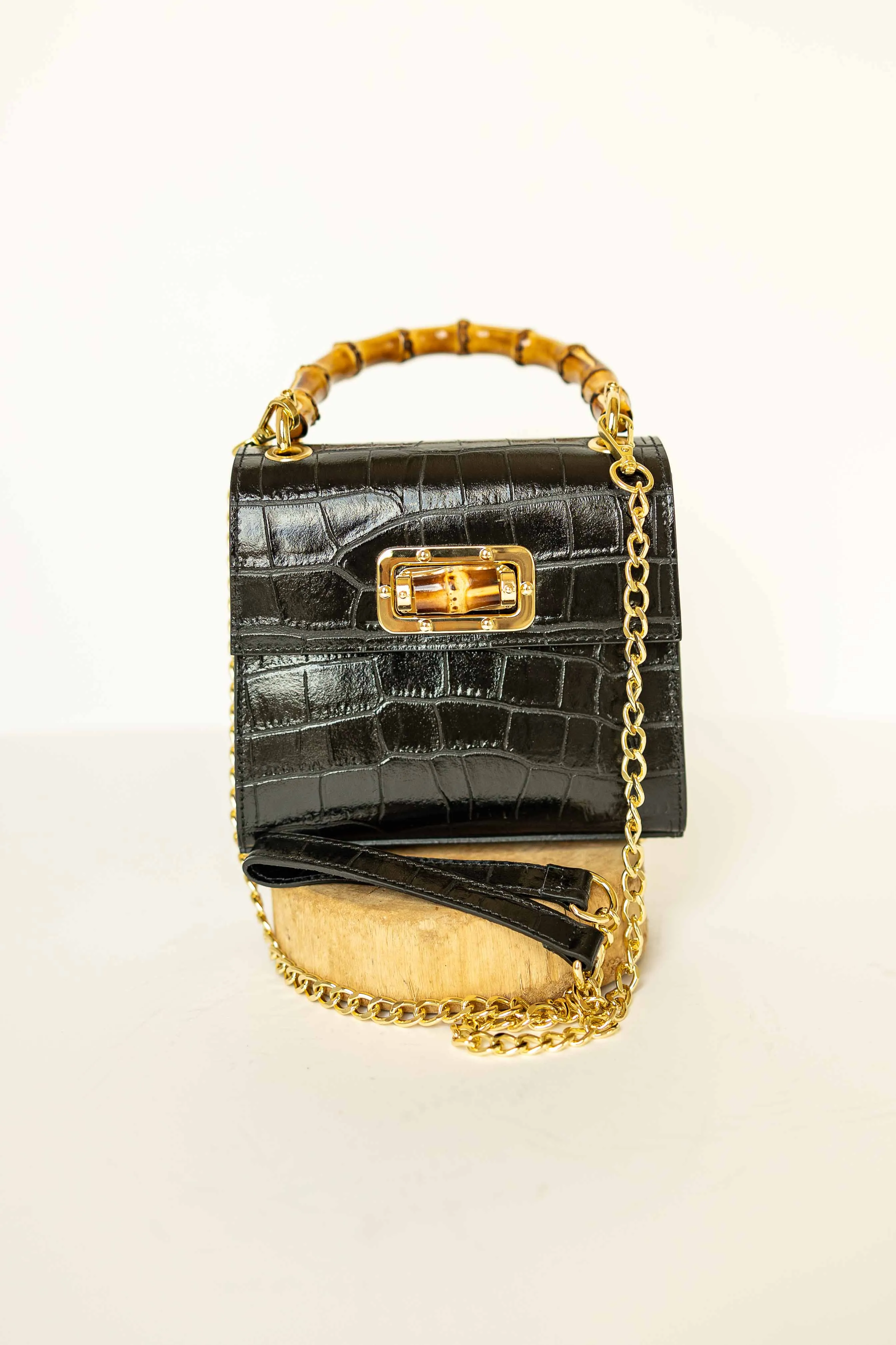 [GERMAN FUENTES] DUNDEE LEATHER BAG-BLACK