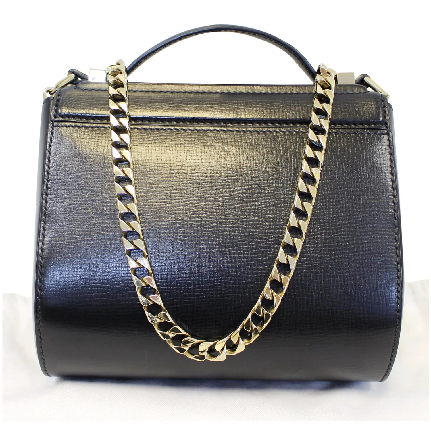 GIVENCHY Mini Pandora Box Calfskin Leather Chain Crossbody Bag Black