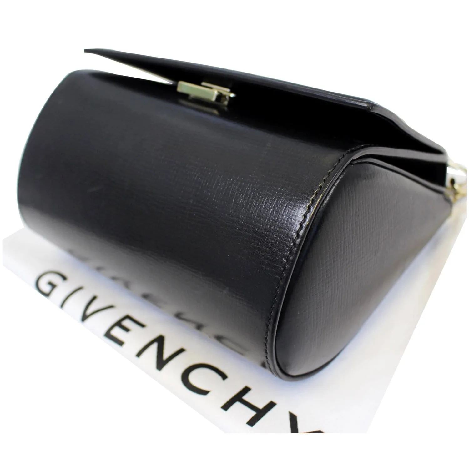 GIVENCHY Mini Pandora Box Calfskin Leather Chain Crossbody Bag Black