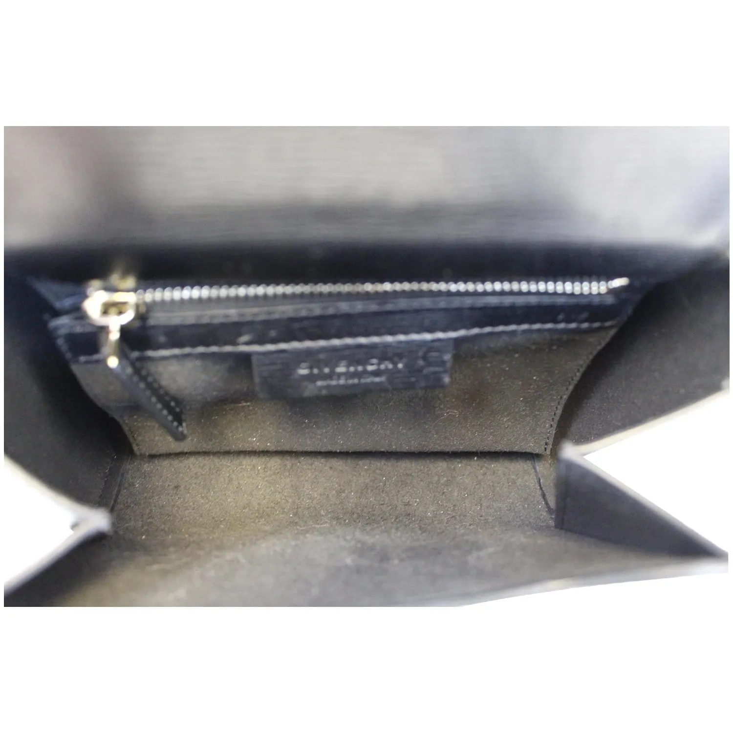 GIVENCHY Mini Pandora Box Calfskin Leather Chain Crossbody Bag Black
