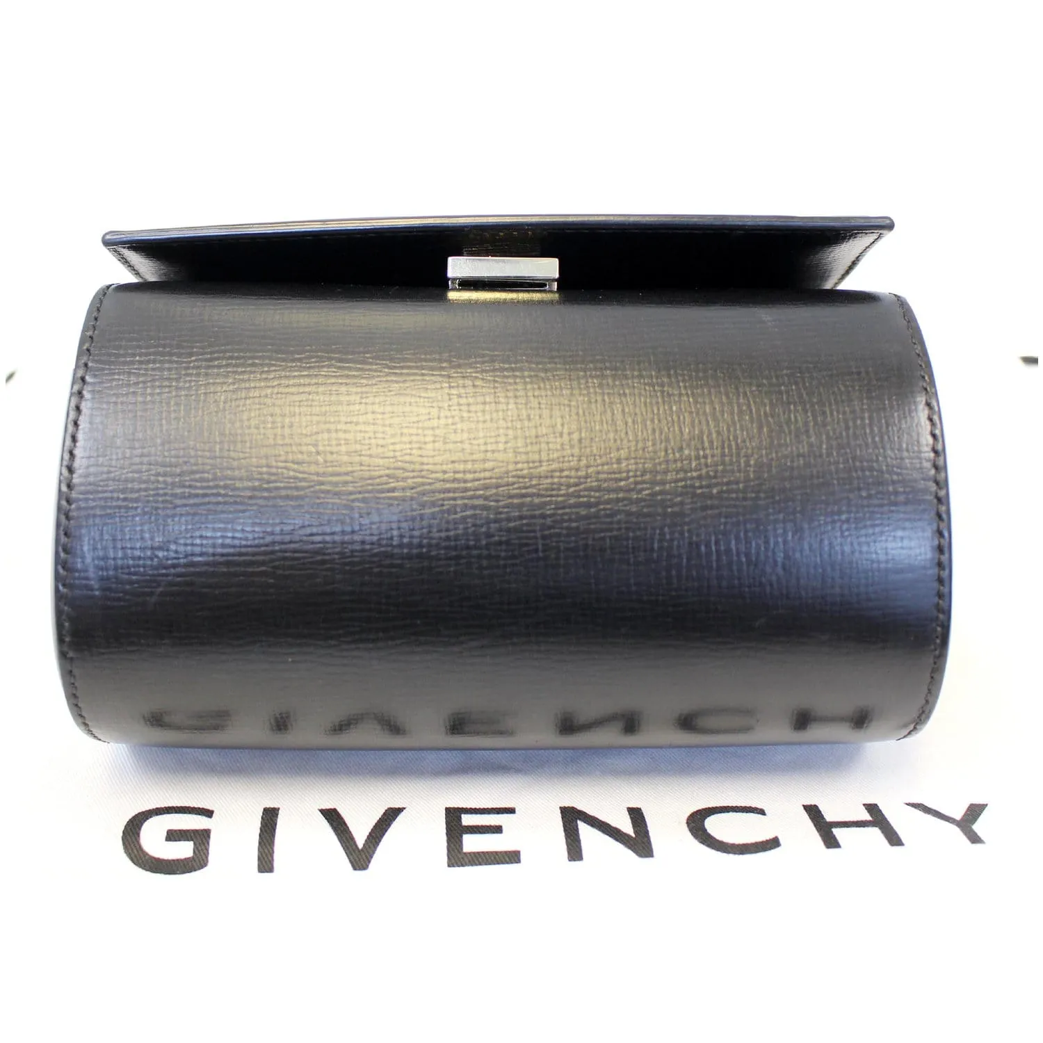 GIVENCHY Mini Pandora Box Calfskin Leather Chain Crossbody Bag Black