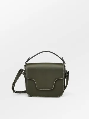 Glossy Iris Leather Crossbody Bag - Green