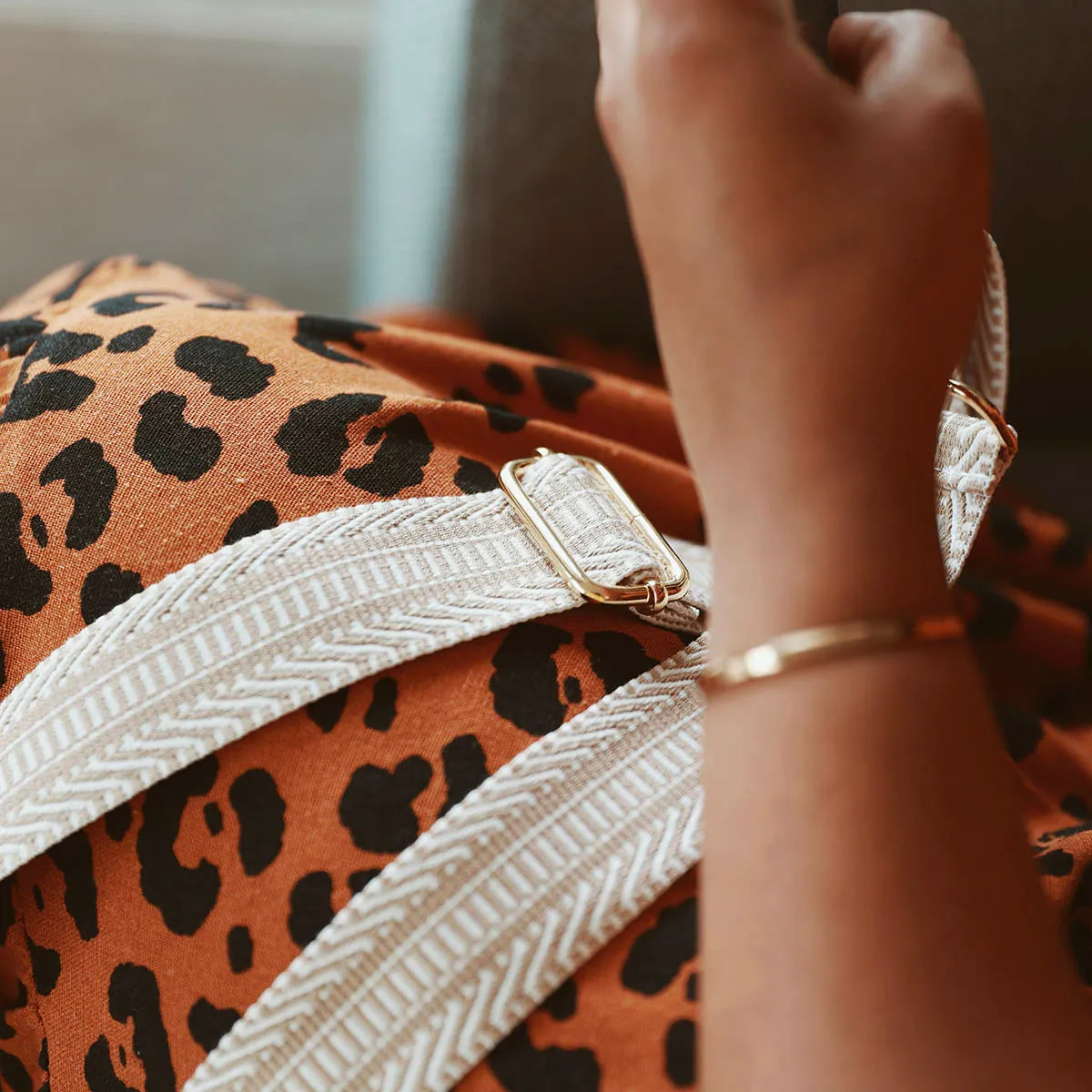Gold Stripes Woven Strap
