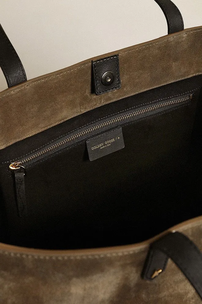golden pasadena bag suede body - military green