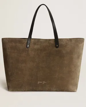 golden pasadena bag suede body - military green